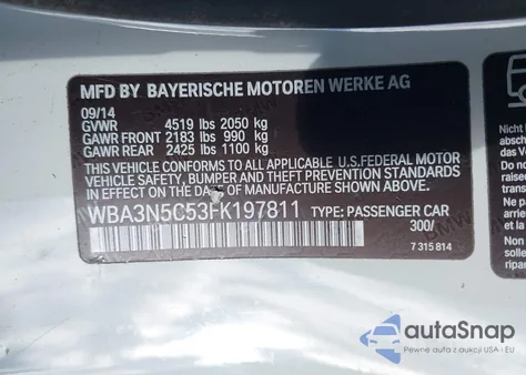 2015 BMW 428I xDrive из США, поврежденный, VIN WBA3N5C53FK197811